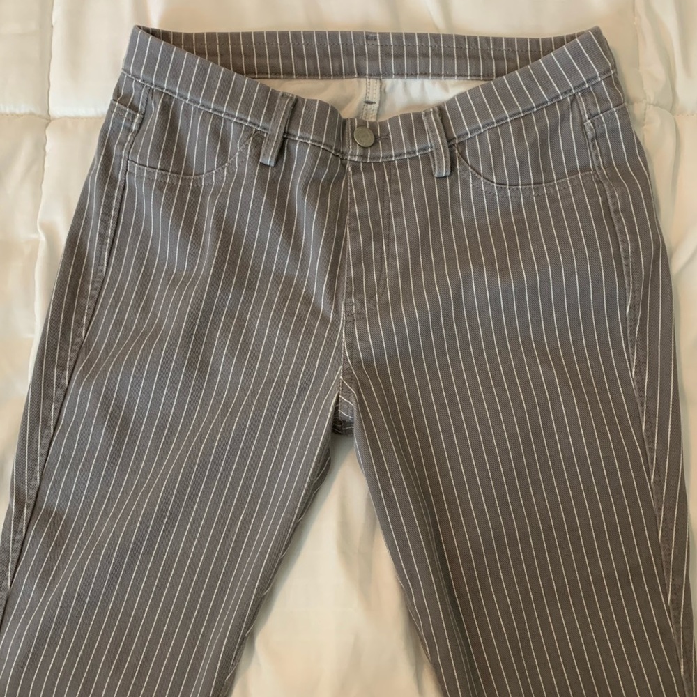 Uniqlo grey striped leggings - Small